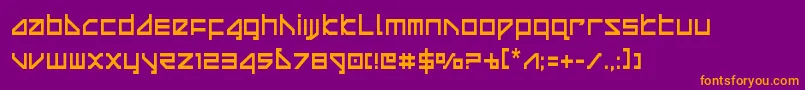 deltaraycond Font – Orange Fonts on Purple Background