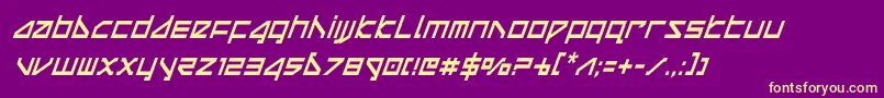 deltaraycondital Font – Yellow Fonts on Purple Background