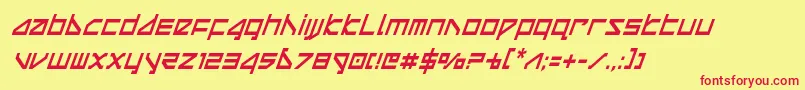 deltaraycondital Font – Red Fonts on Yellow Background