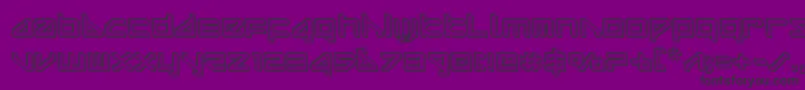 deltarayengrave Font – Black Fonts on Purple Background