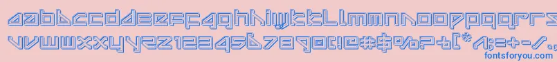deltarayengrave Font – Blue Fonts on Pink Background