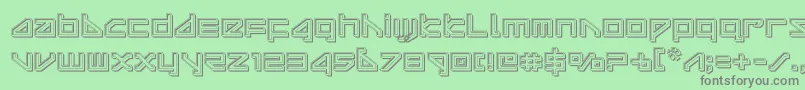 deltarayengrave Font – Gray Fonts on Green Background