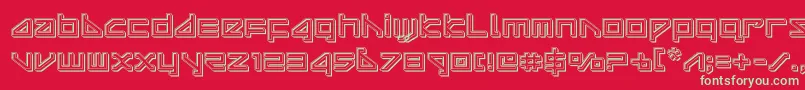 deltarayengrave Font – Green Fonts on Red Background