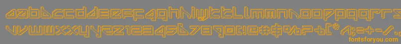 deltarayengrave Font – Orange Fonts on Gray Background