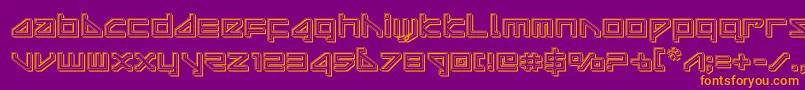 deltarayengrave Font – Orange Fonts on Purple Background