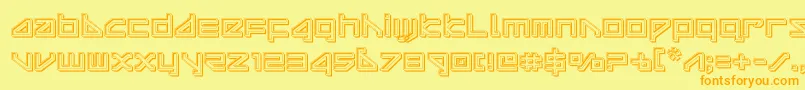 deltarayengrave-fontti – oranssit fontit keltaisella taustalla