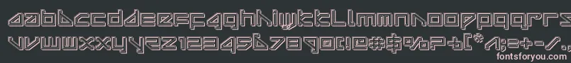 deltarayengrave Font – Pink Fonts on Black Background