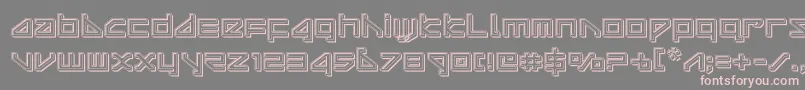 deltarayengrave Font – Pink Fonts on Gray Background