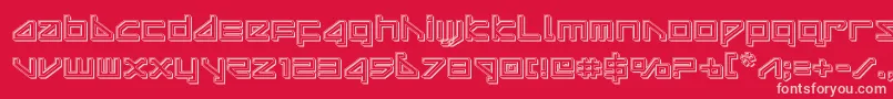 deltarayengrave-Schriftart – Rosa Schriften auf rotem Hintergrund