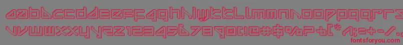 deltarayengrave-Schriftart – Rote Schriften auf grauem Hintergrund