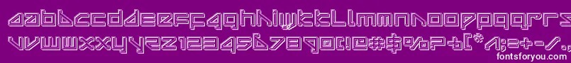 deltarayengrave Font – White Fonts on Purple Background