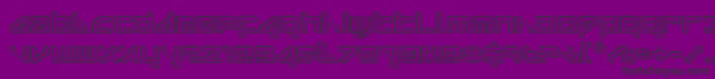 deltarayengrave Font – Black Fonts on Purple Background