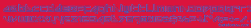 deltarayengrave Font – Blue Fonts on Red Background