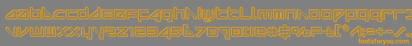 deltarayengrave Font – Orange Fonts on Gray Background