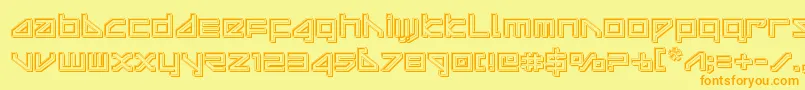 Fonte deltarayengrave – fontes laranjas em um fundo amarelo
