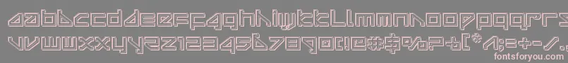 deltarayengrave Font – Pink Fonts on Gray Background