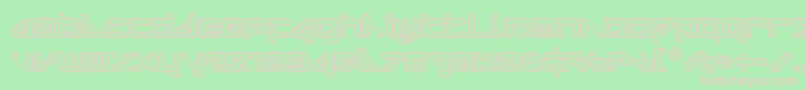 deltarayengrave Font – Pink Fonts on Green Background