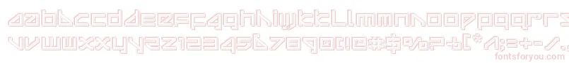 フォントdeltarayengrave – 白い背景にピンクのフォント