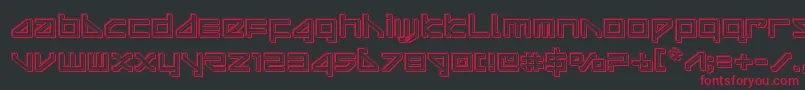 deltarayengrave Font – Red Fonts on Black Background