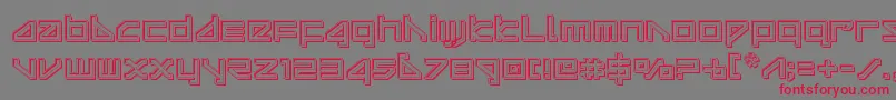deltarayengrave Font – Red Fonts on Gray Background