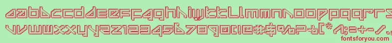 deltarayengrave Font – Red Fonts on Green Background