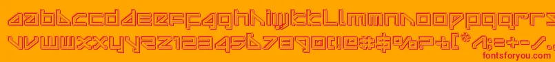 deltarayengrave Font – Red Fonts on Orange Background