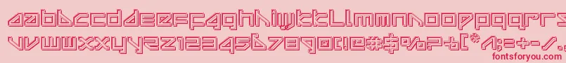 deltarayengrave Font – Red Fonts on Pink Background