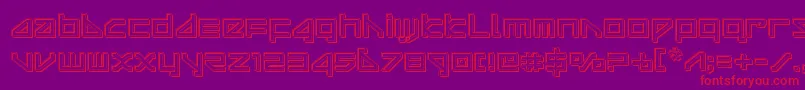 deltarayengrave Font – Red Fonts on Purple Background