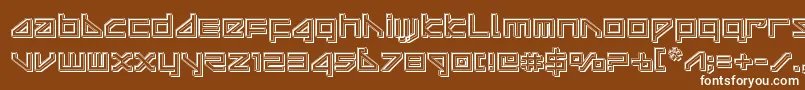 deltarayengrave Font – White Fonts on Brown Background