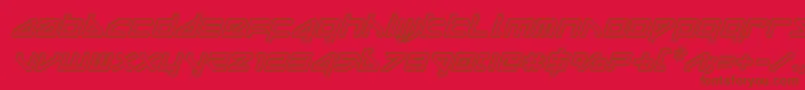 deltarayengraveital Font – Brown Fonts on Red Background