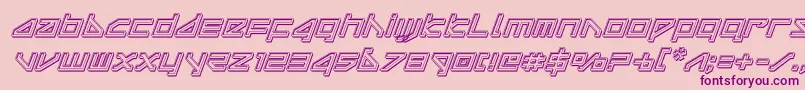 deltarayengraveital Font – Purple Fonts on Pink Background