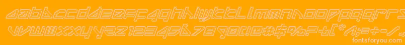 deltarayengraveital Font – Pink Fonts on Orange Background