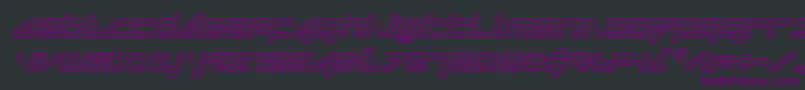 deltarayengraveital Font – Purple Fonts on Black Background