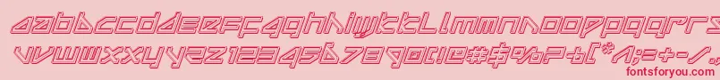 deltarayengraveital-Schriftart – Rote Schriften auf rosa Hintergrund