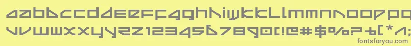 deltarayexpand Font – Gray Fonts on Yellow Background