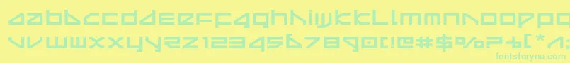 deltarayexpand Font – Green Fonts on Yellow Background