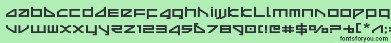 deltarayexpand-fontti – mustat fontit vihreällä taustalla