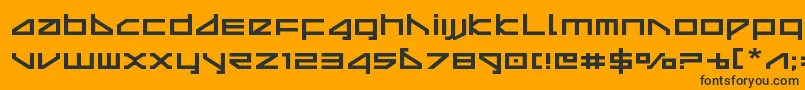 deltarayexpand Font – Black Fonts on Orange Background