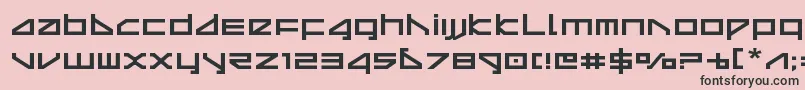 deltarayexpand-Schriftart – Schwarze Schriften auf rosa Hintergrund