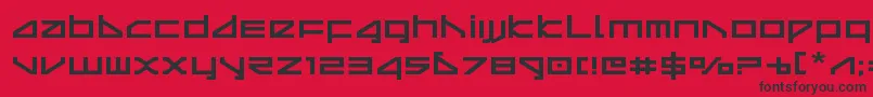 deltarayexpand Font – Black Fonts on Red Background