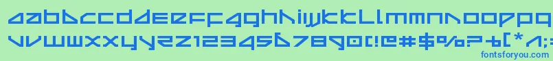 deltarayexpand Font – Blue Fonts on Green Background