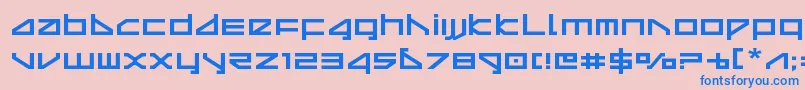 フォントdeltarayexpand – ピンクの背景に青い文字