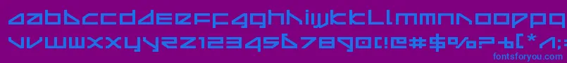 deltarayexpand Font – Blue Fonts on Purple Background