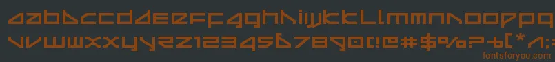 deltarayexpand Font – Brown Fonts on Black Background