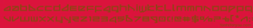 フォントdeltarayexpand – 赤い背景に茶色の文字