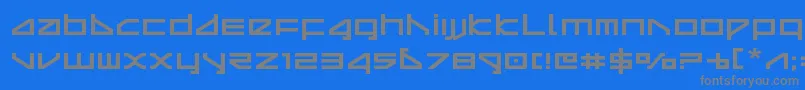 deltarayexpand Font – Gray Fonts on Blue Background