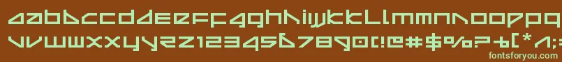 deltarayexpand-fontti – vihreät fontit ruskealla taustalla