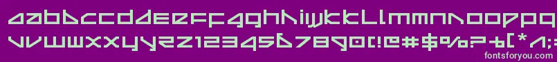 deltarayexpand Font – Green Fonts on Purple Background