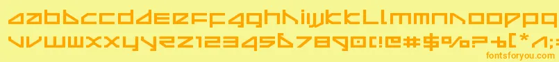 deltarayexpand-fontti – oranssit fontit keltaisella taustalla