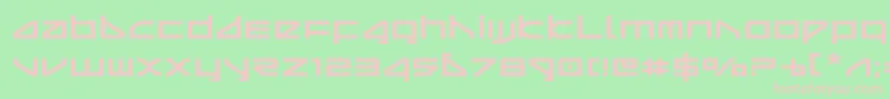 deltarayexpand Font – Pink Fonts on Green Background